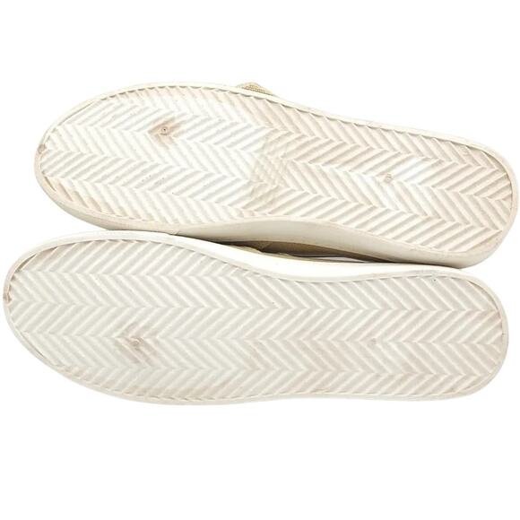 M&L Women Slip On Bow Tie Loafers Grace Size US 8 Beige Canvas - Picture 6 of 6